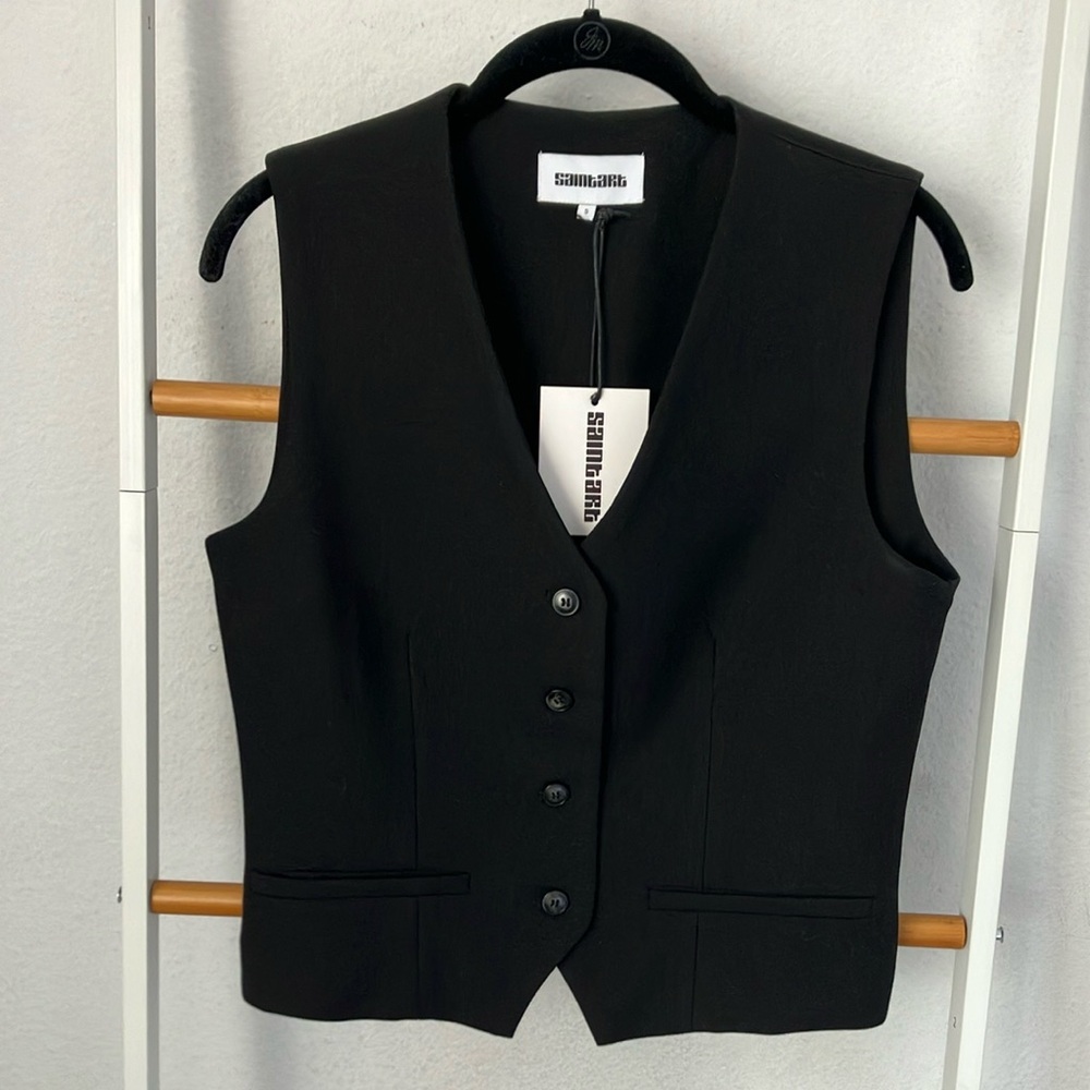 SaintArt Black Women's Vest, size small NWT